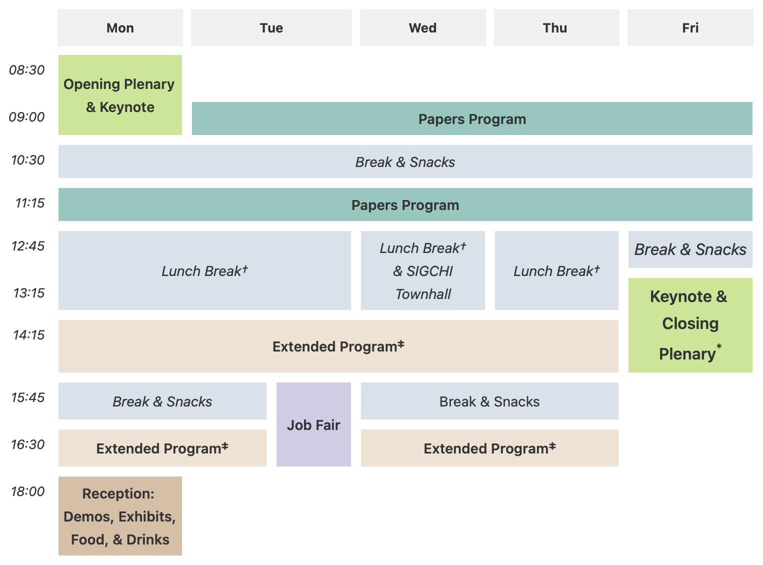 Chi-O Chi-Organizer プログラム Schedule & Program - ACM CHI 2026